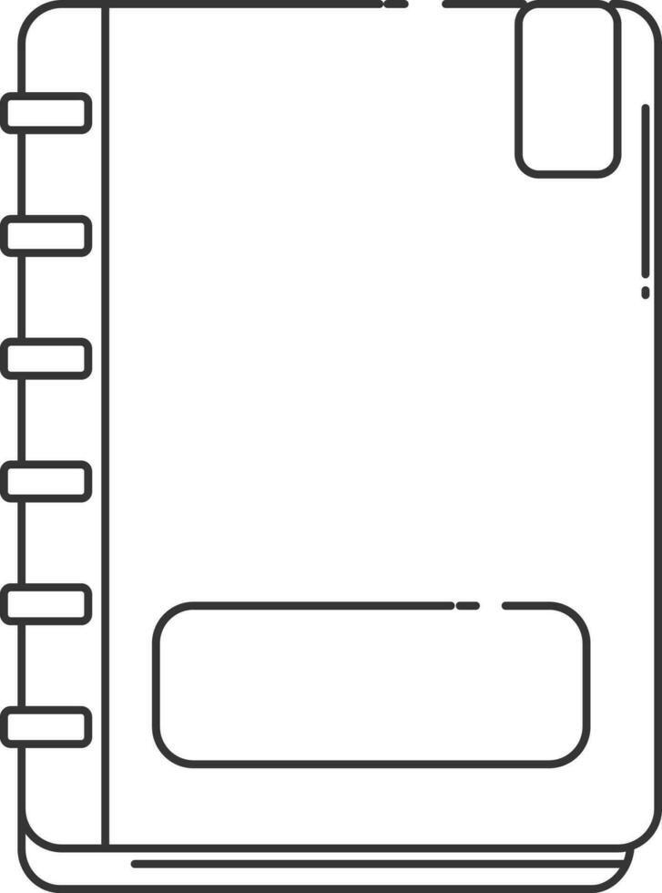 isolé carnet icône ou symbole dans ligne art. vecteur