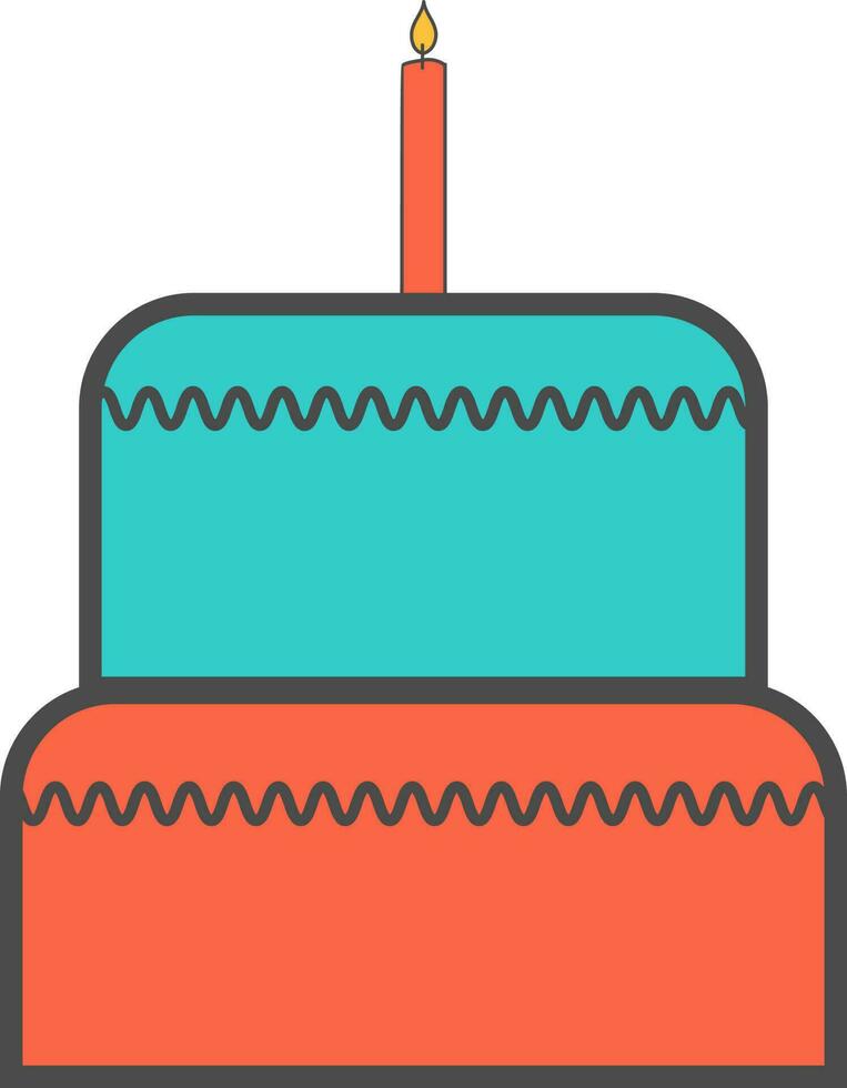 plat illustration de une gâteau. vecteur