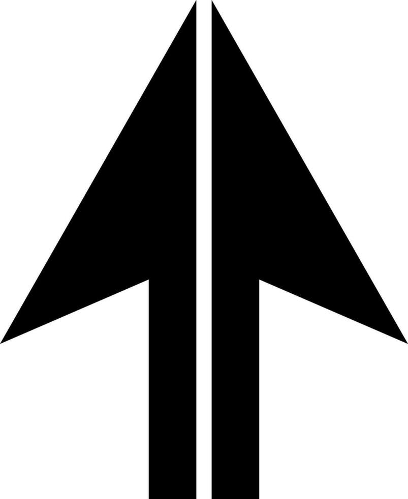 la navigation La Flèche icône dans glyphe style. vecteur