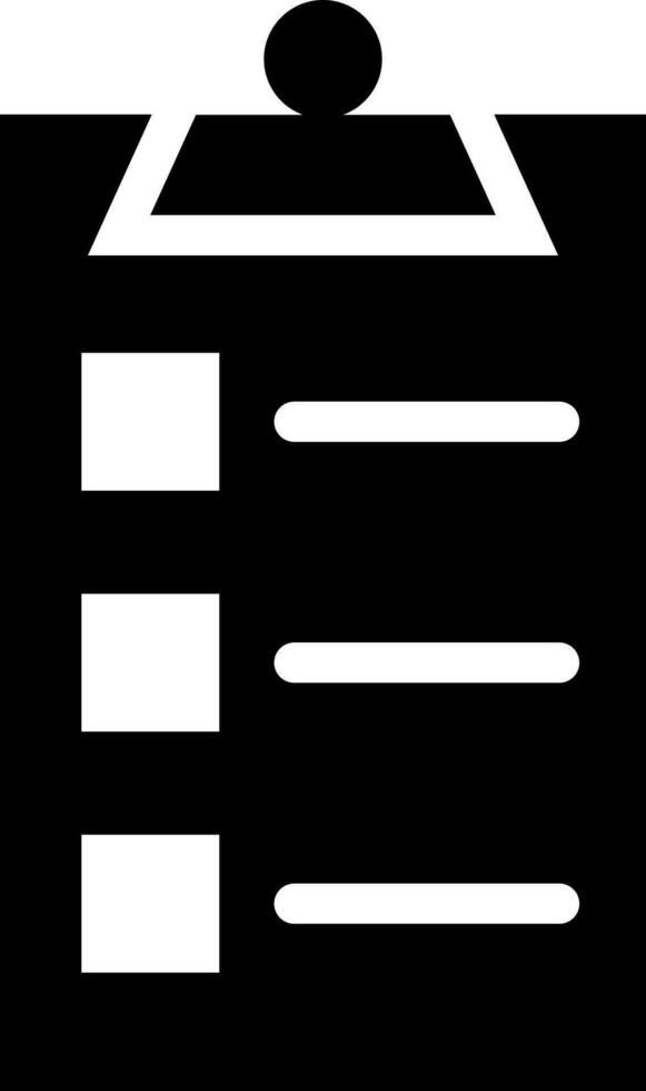 illustration de liste de contrôle icône ou symbole. vecteur