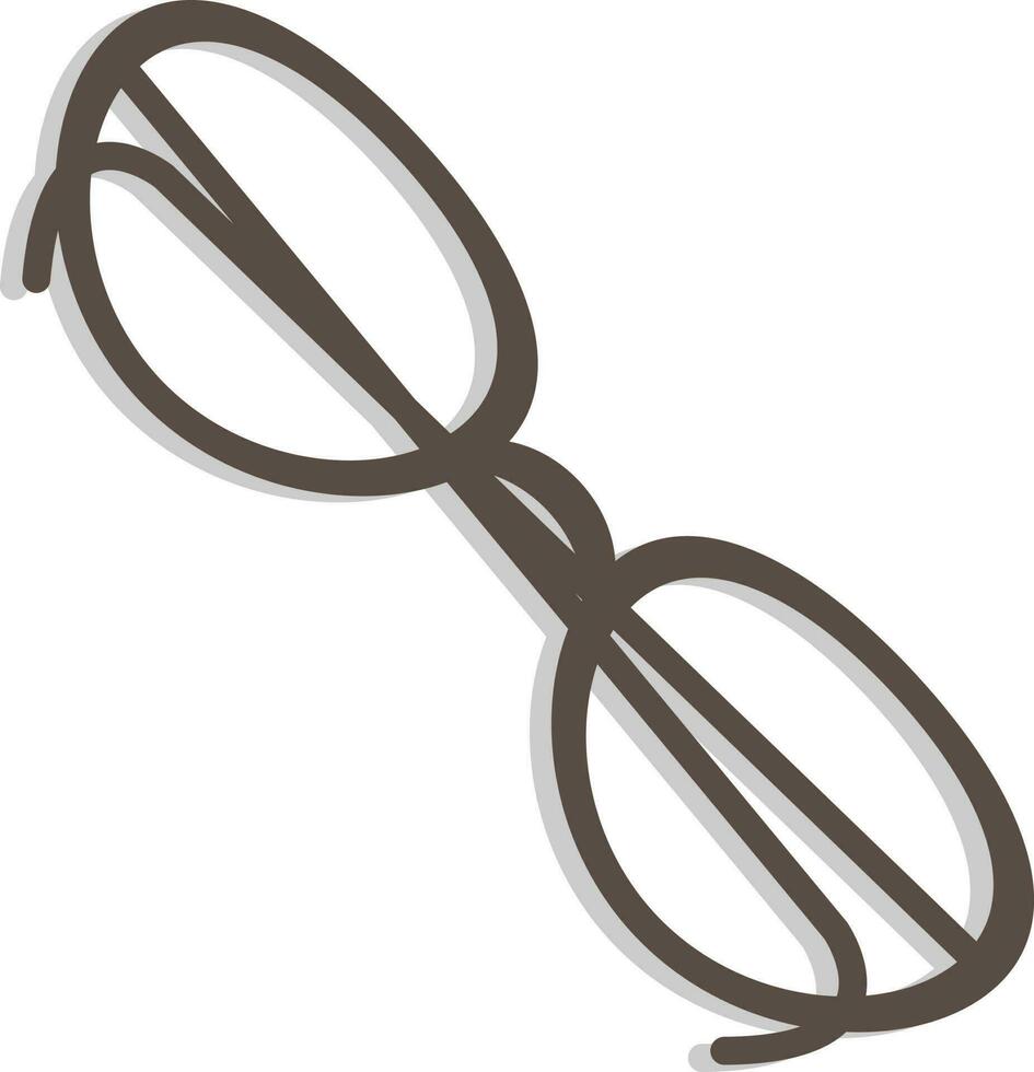 plat illustration de une lunettes. vecteur