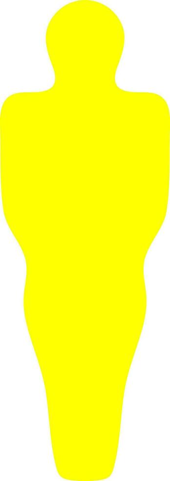 isolé sans visage homme dans Jaune couleur. vecteur