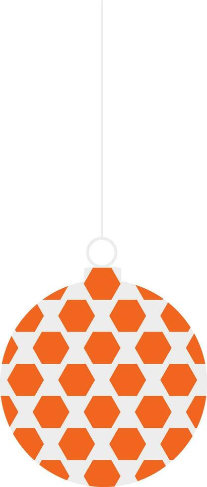Orange Couleur Noël Balle icône. vecteur
