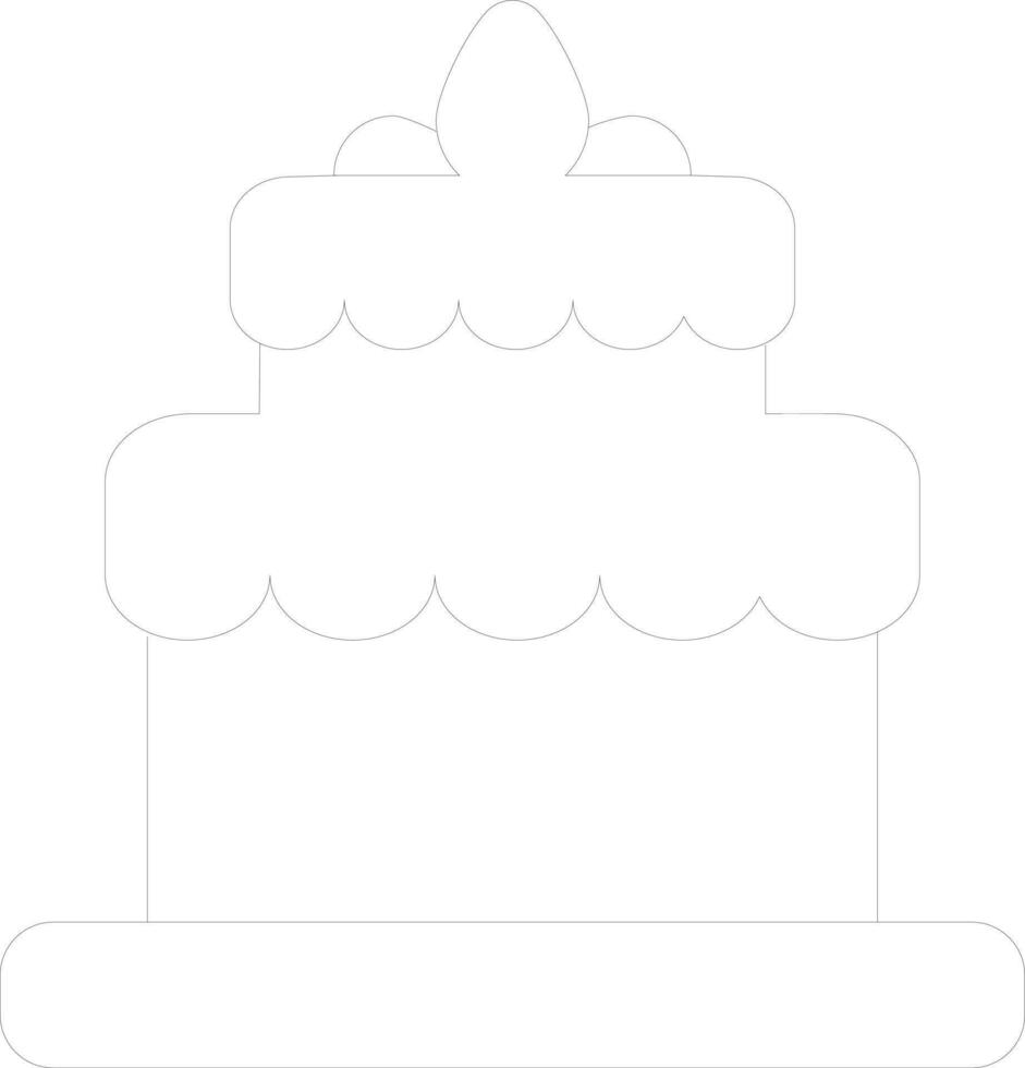 noir et blanc gâteau dans plat style illustration. vecteur