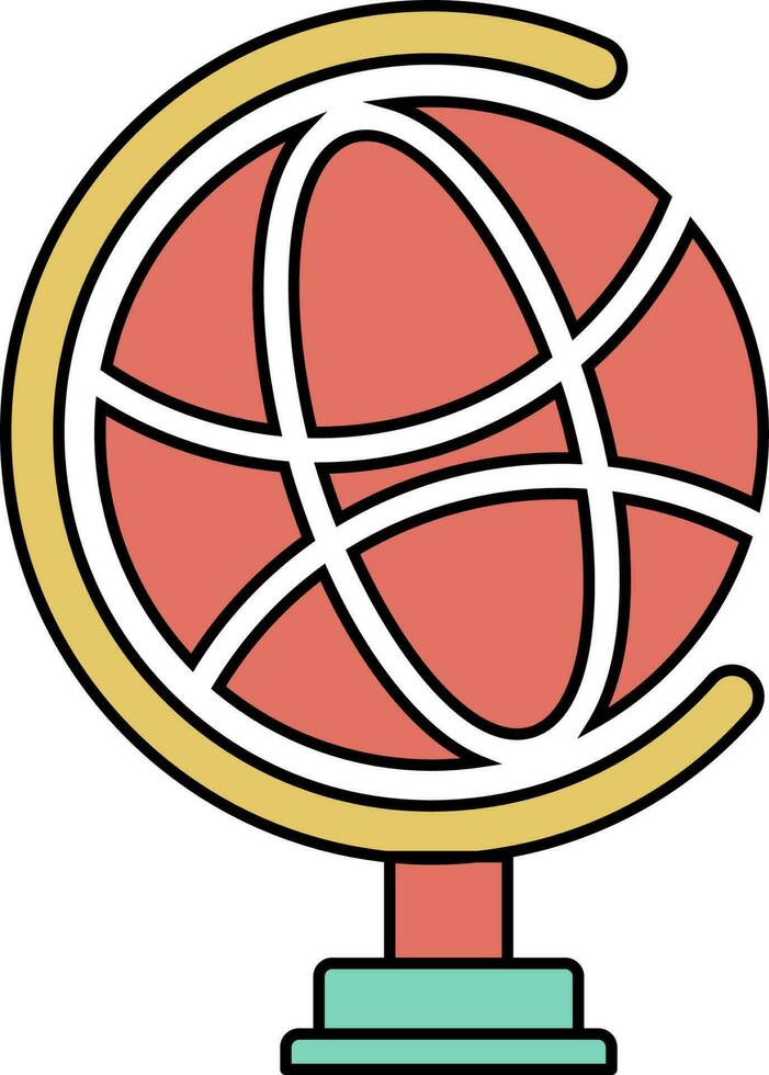 coloré globe icône dans plat conception. vecteur