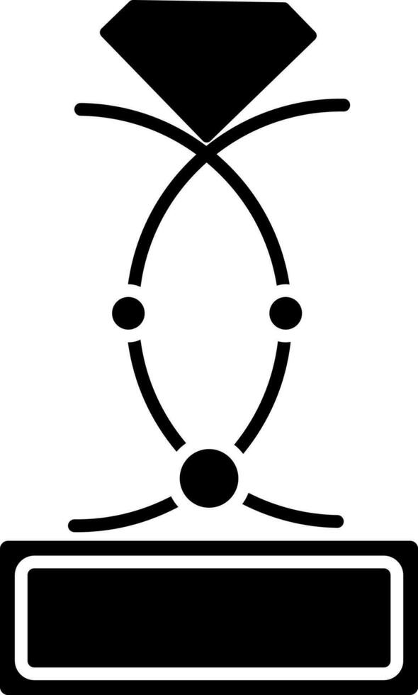 glyphe icône de élégant trophée décerner. vecteur