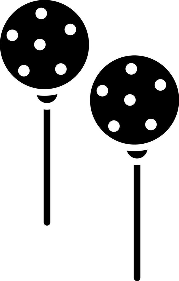 illustration de des ballons glyphe icône. vecteur