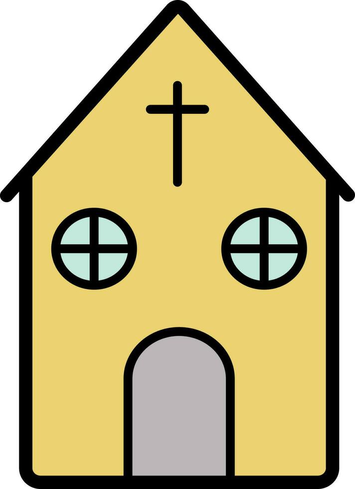 saint église signe ou symbole. vecteur