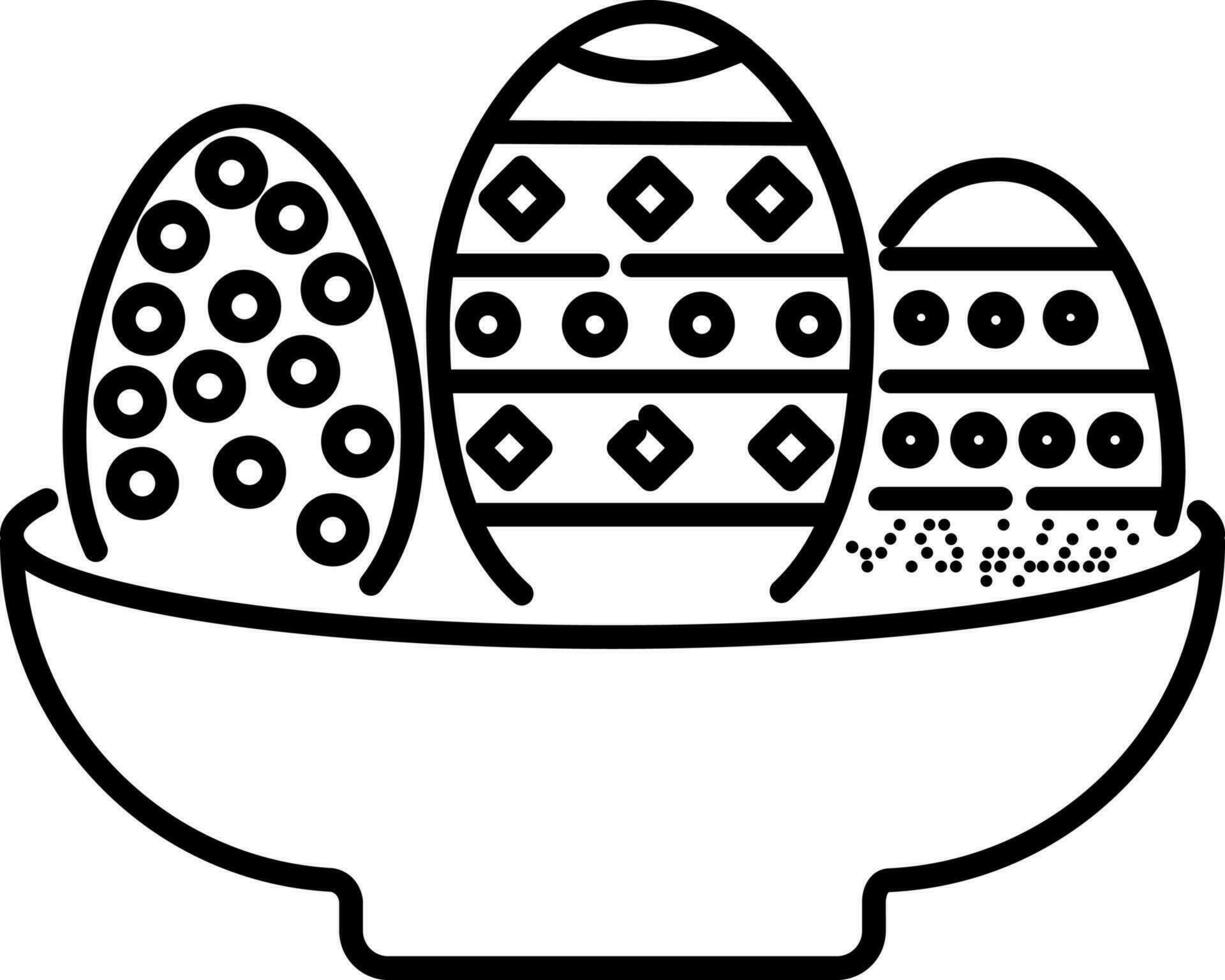 plat illustration de Pâques des œufs. vecteur
