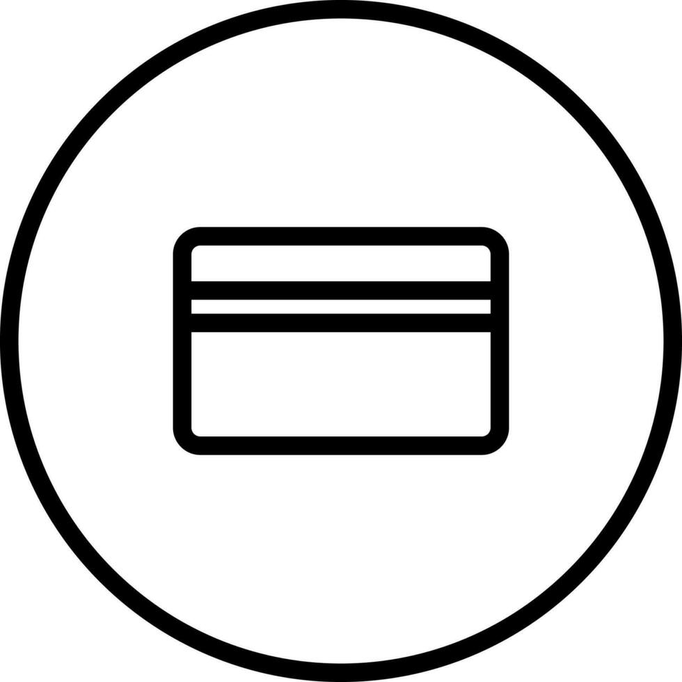 crédit ou débit carte icône dans mince ligne art. vecteur