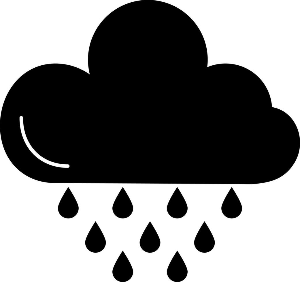 illustration de pluvieux nuage icône. vecteur