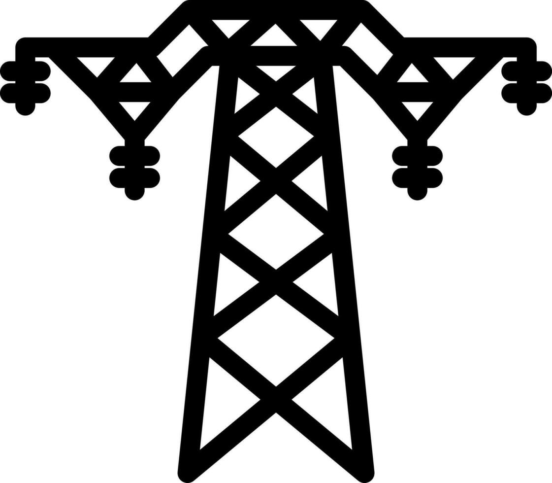 électrique la tour énergie signe ou symbole. vecteur
