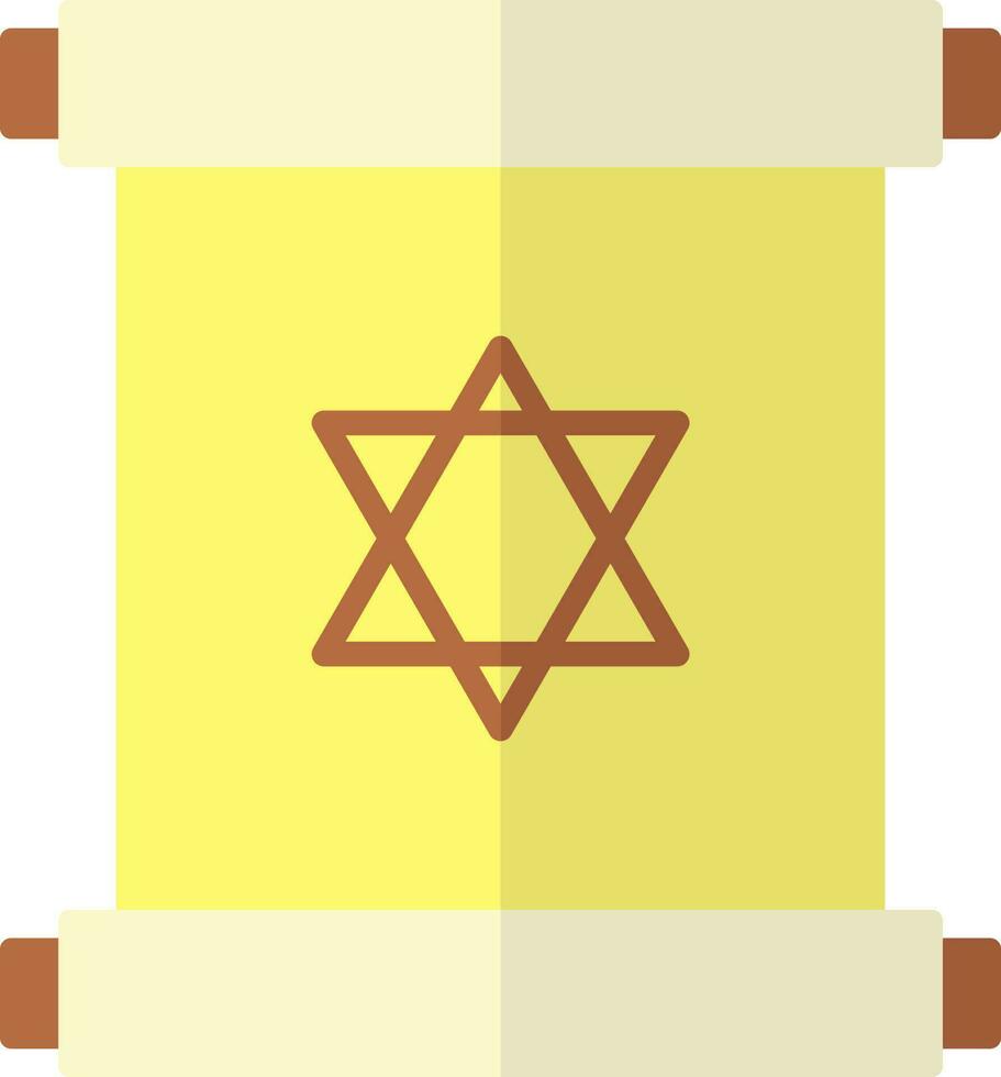 faire défiler juif écritures icône dans plat style. vecteur
