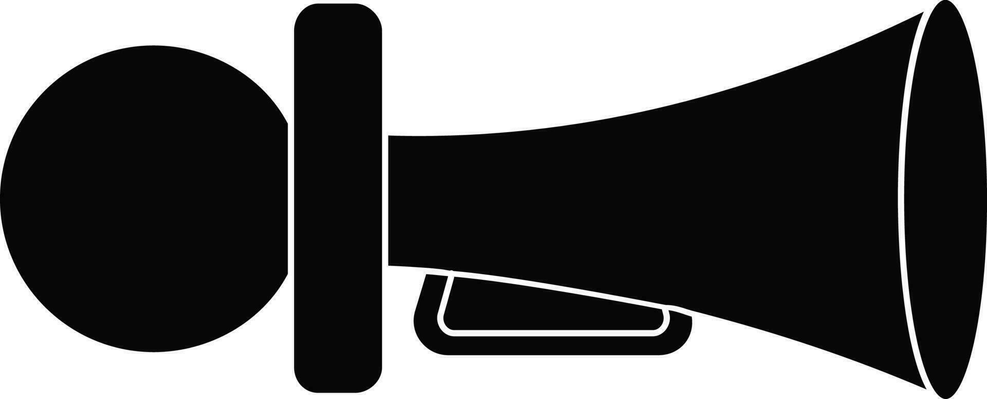illustration de klaxon dans noir couleur. vecteur