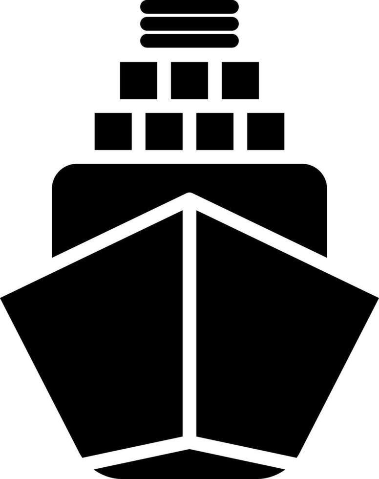 illustration de navire icône dans glyphe style. vecteur