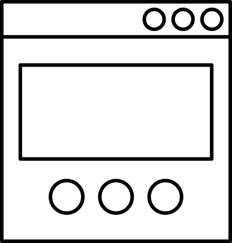 site Internet icône ou symbole dans ligne art. vecteur