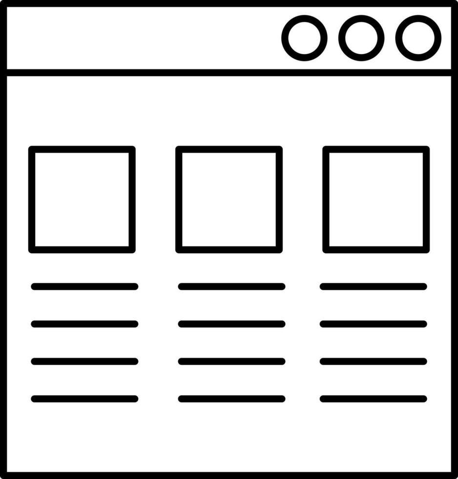 en ligne site Internet icône ou symbole dans ligne art. vecteur