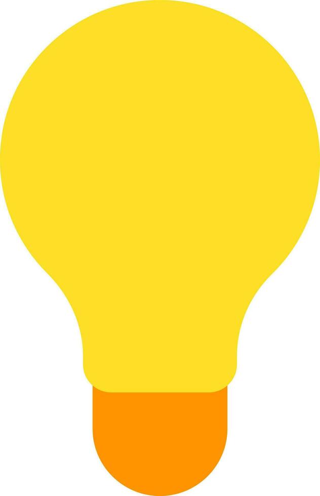 idée ou lumière ampoule icône dans Jaune et Orange couleur. vecteur