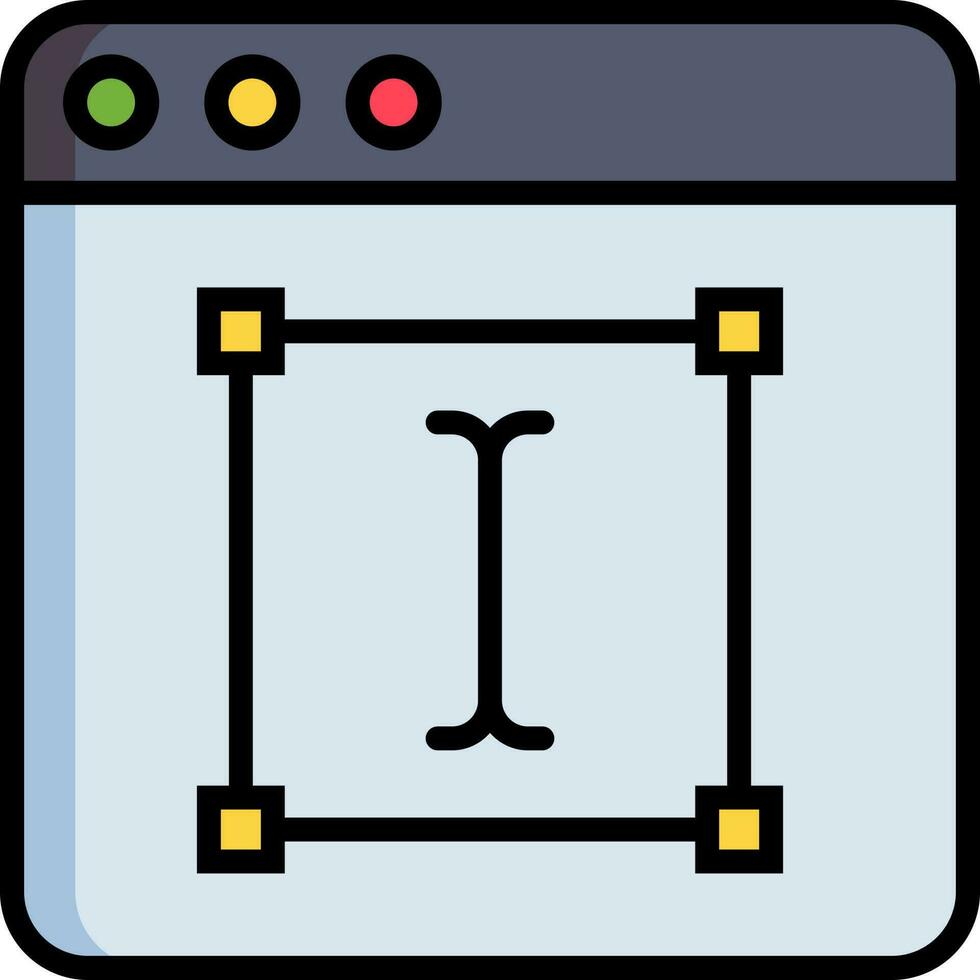 plat style capture d'écran ou dactylographie la toile page icône. vecteur