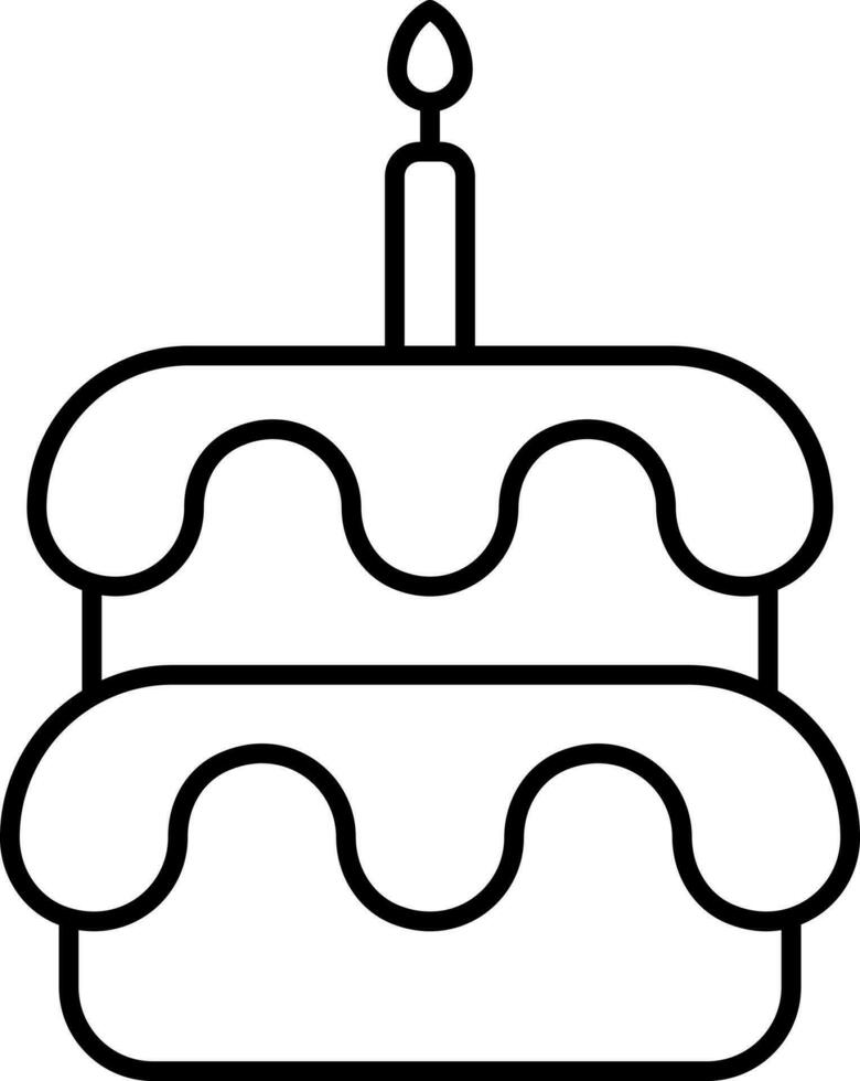illustration de gâteau icône ou symbole. vecteur