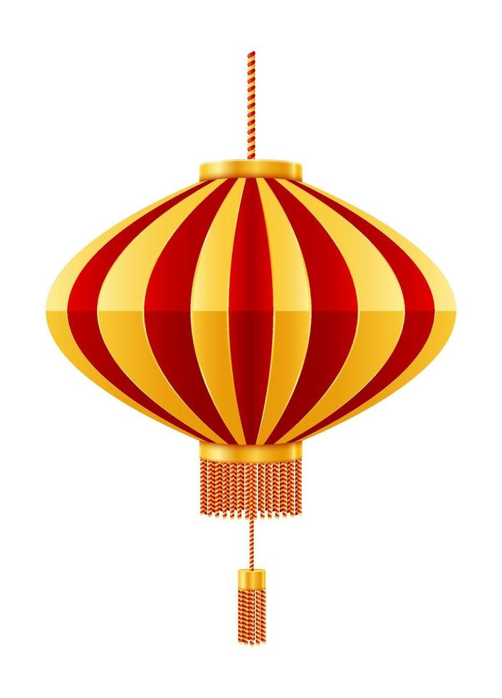 lanternes chinoises rouges pour la décoration de vacances et de festival pour la conception illustration vectorielle stock isolé sur fond blanc vecteur