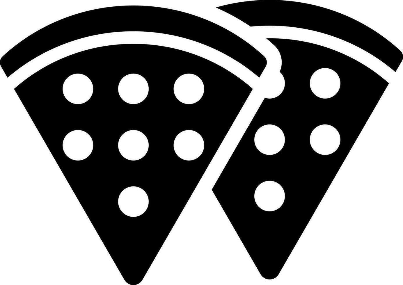 tranche de Pizza icône dans noir et blanc couleur. vecteur