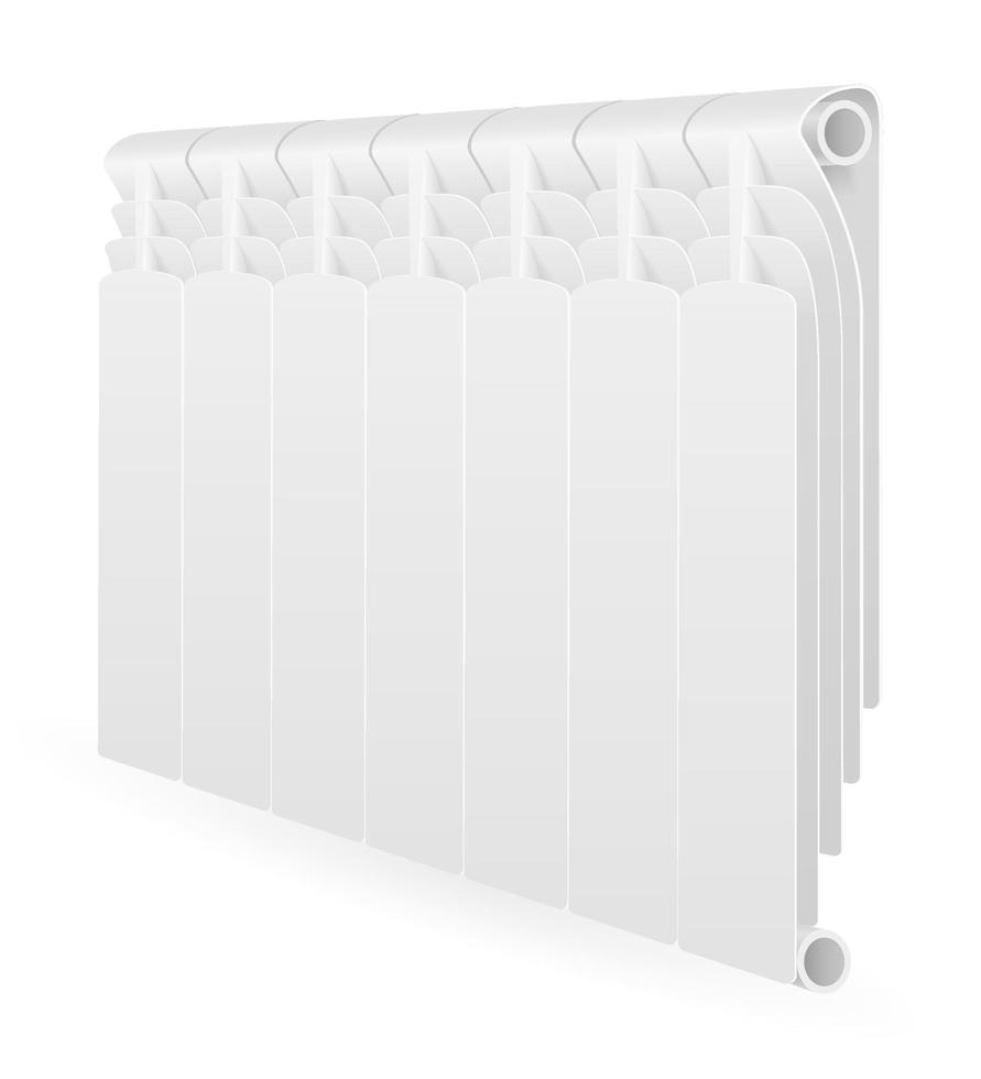 radiateur espace de chauffage avec illustration de vecteur stock eau chaude isolé sur fond blanc