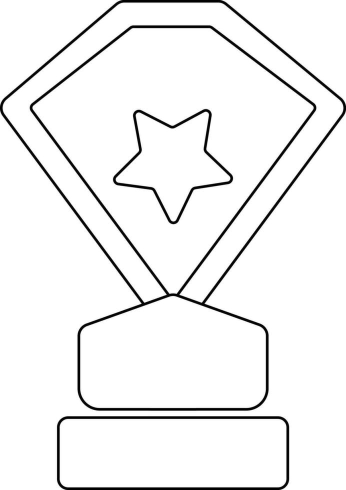 étoile décoré trophée décerner. vecteur