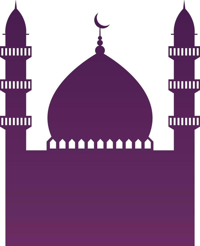 plat illustration de violet mosquée. vecteur