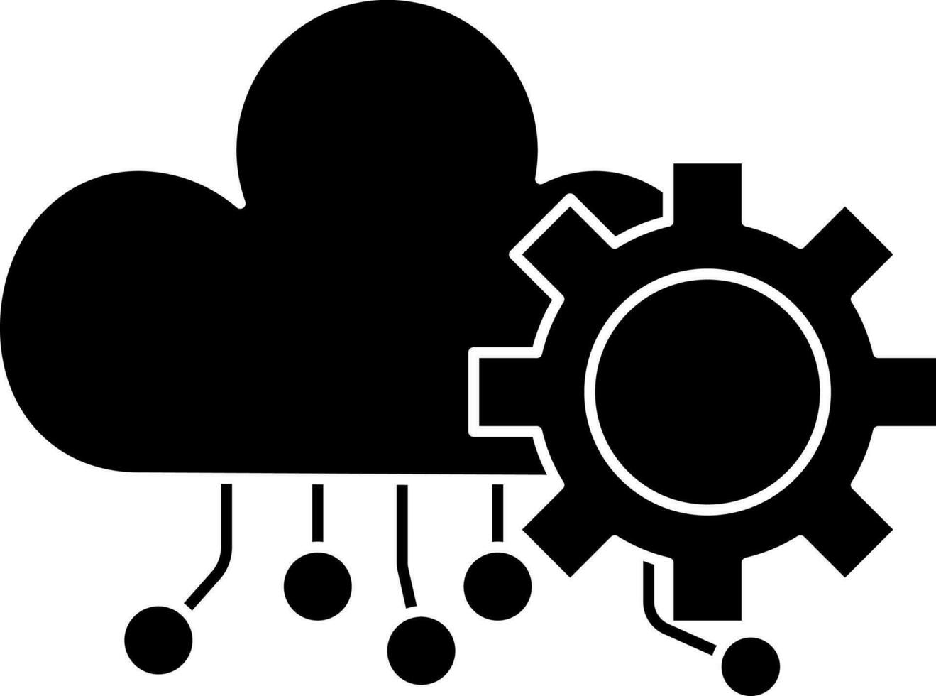 illustration de nuage l'informatique réglage icône. vecteur