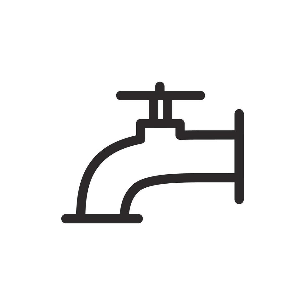 robinet icône dans plat style. l'eau robinet vecteur illustration sur blanc isolé Contexte. l'eau tuyau affaires concept.
