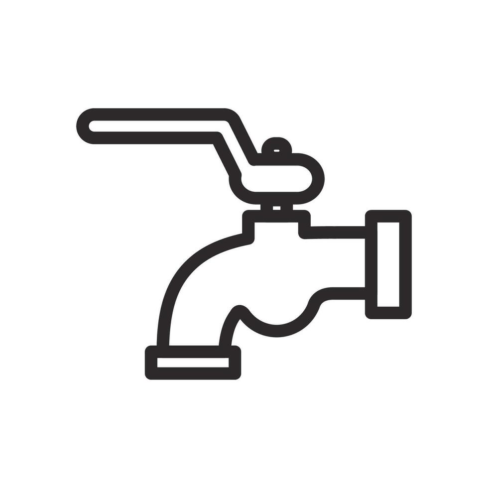 robinet icône dans plat style. l'eau robinet vecteur illustration sur blanc isolé Contexte. l'eau tuyau affaires concept.