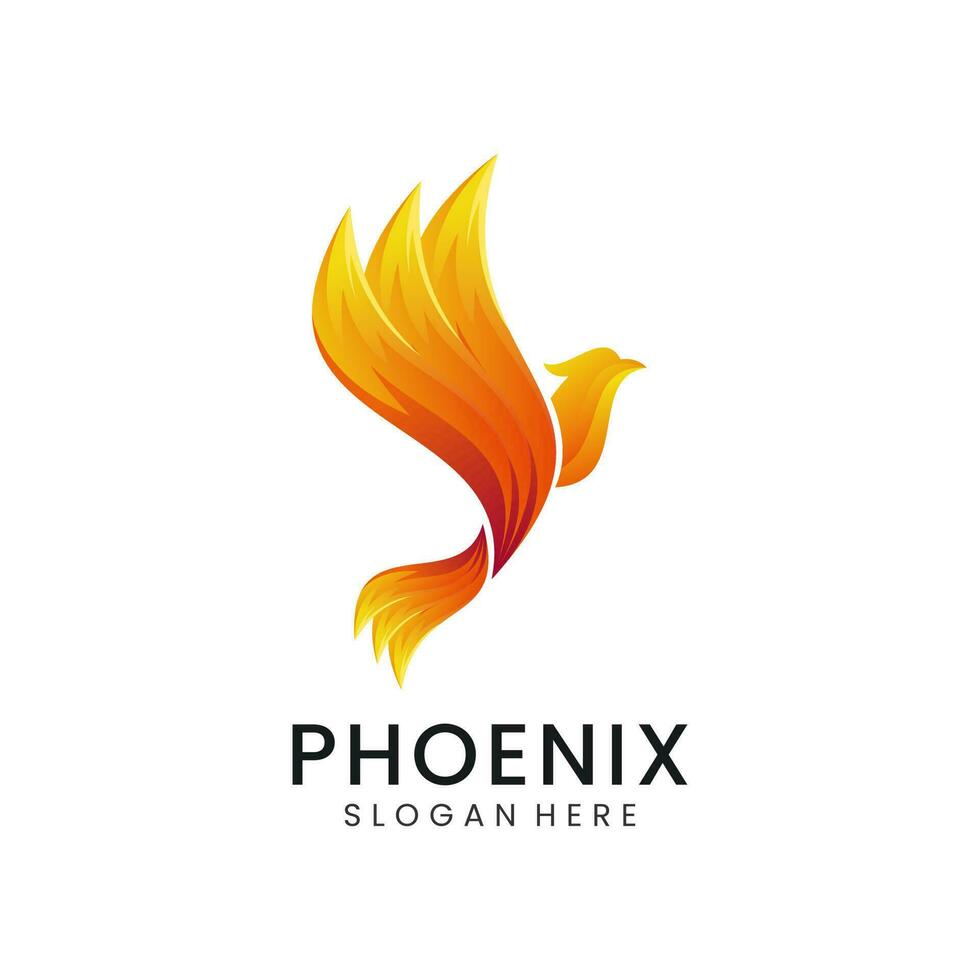 phénix pente logo conception modèle 1 vecteur