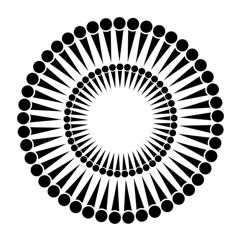 noir 3d toile de fond rayures cercle mandala vecteur