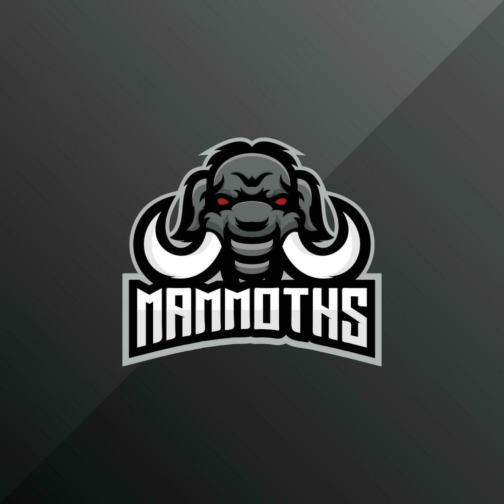 mammouths logo esport équipe conception jeu mascotte vecteur