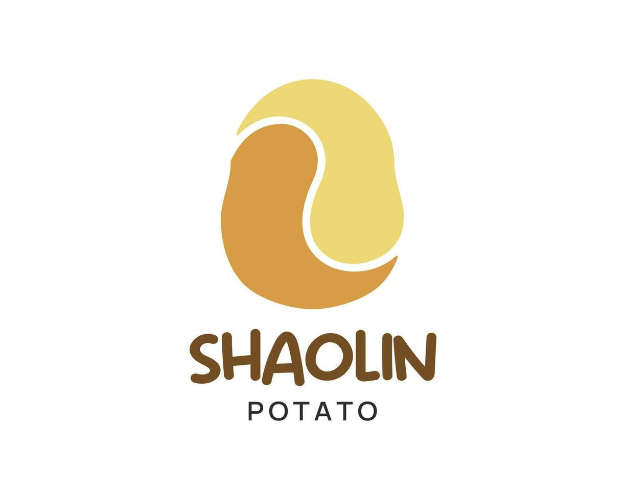 shaolin Patate plat conception logo vecteur