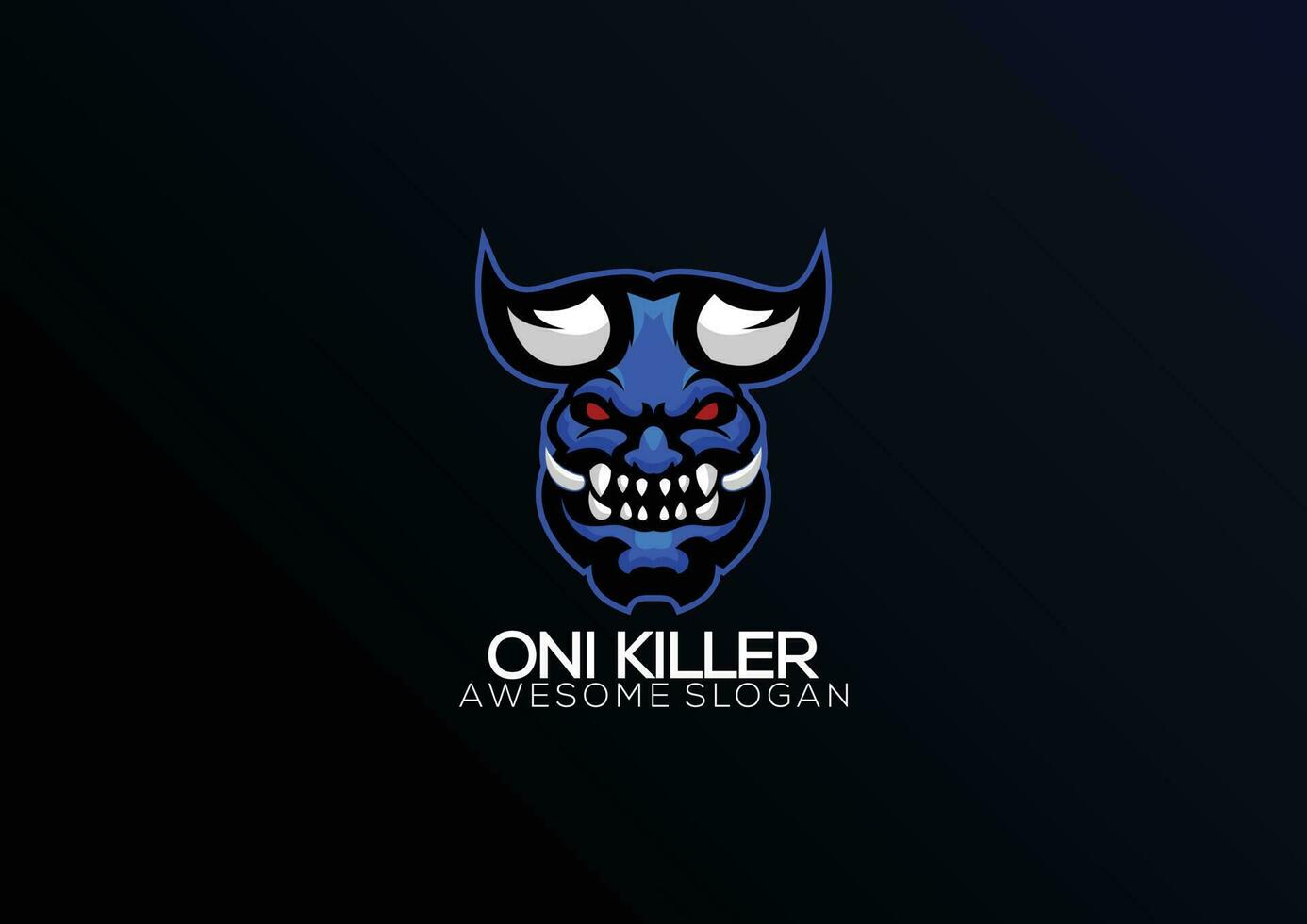 oni tueur logo conception prime mascotte vecteur