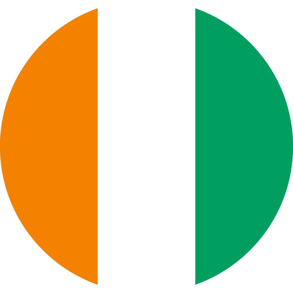 rond ivoirien drapeau de cote ivoire vecteur