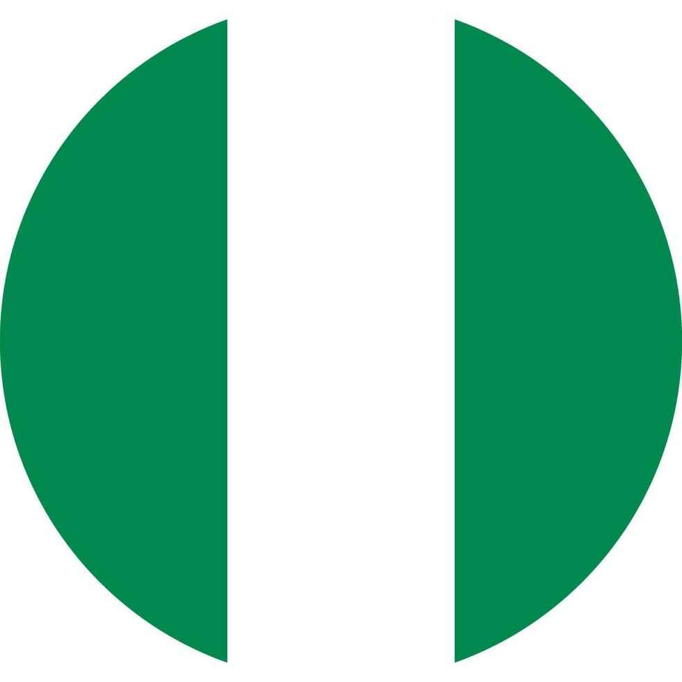 rond nigérien drapeau de Nigeria vecteur