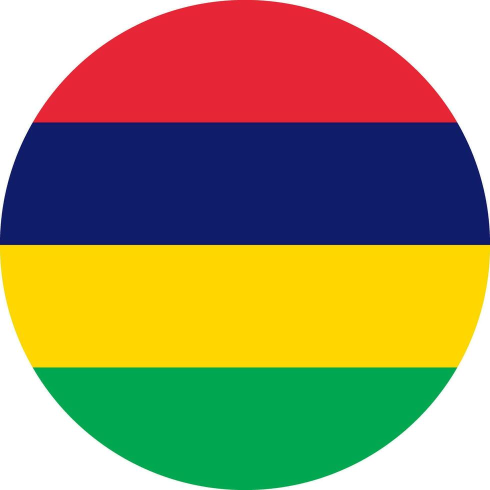 rond mauricien drapeau de maurice vecteur