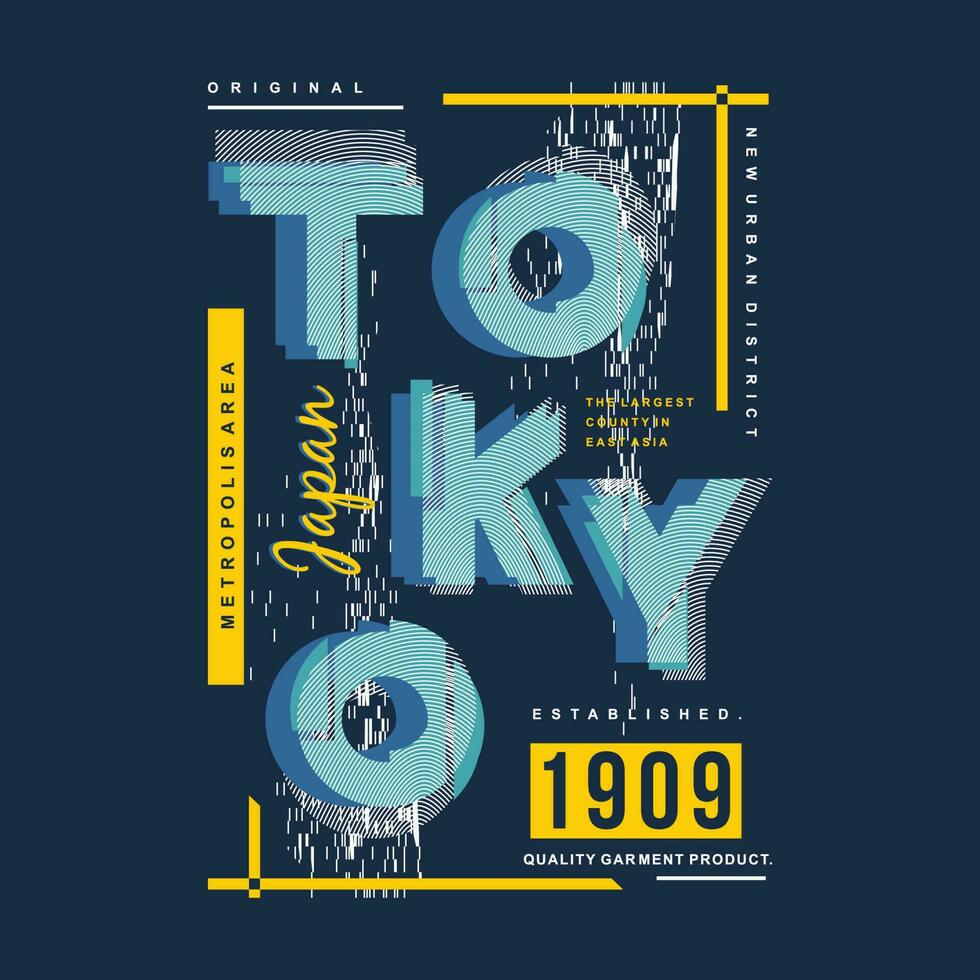 tokyo Japon Urbain rue, graphique conception, typographie vecteur illustration, moderne style, pour impression t chemise