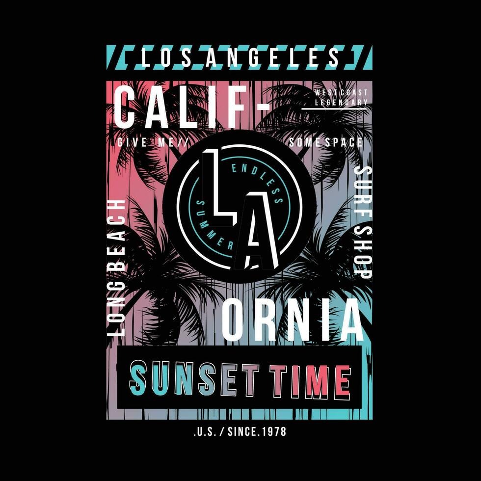 Californie sur plage thème graphique conception, surfant typographie, t chemise vecteurs, été aventure vecteur