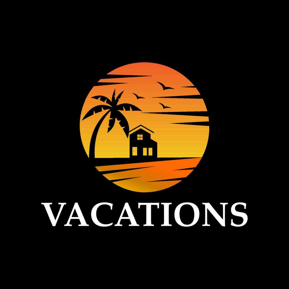 les vacances Facile vecteur logo