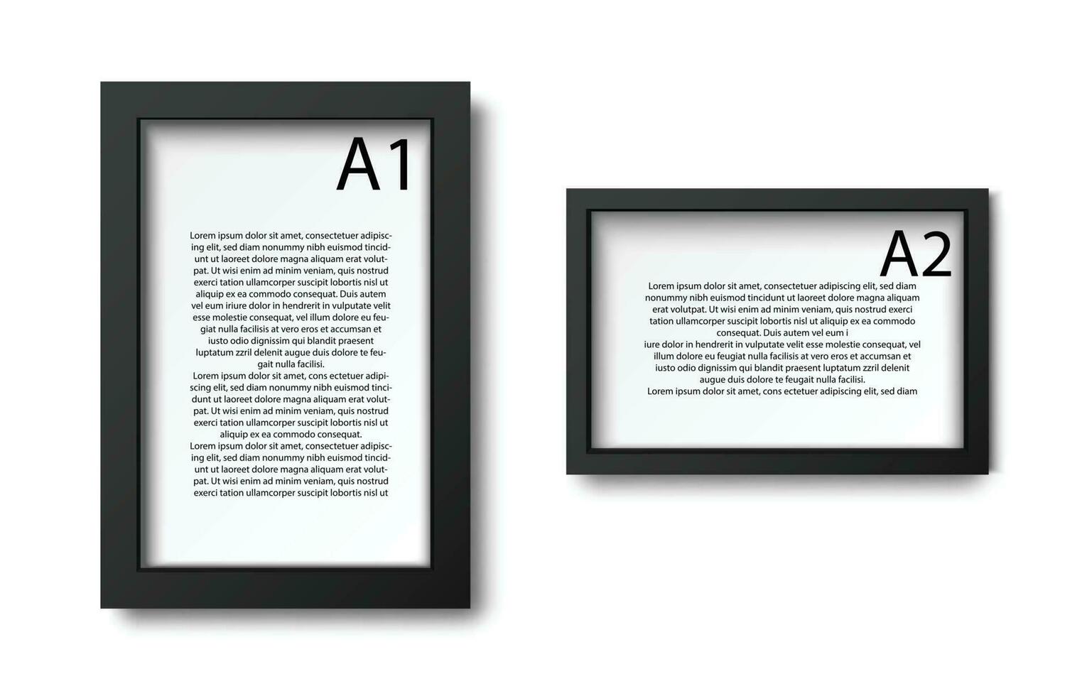 3d réaliste vecteur collection image cadres dans noir. pour présentation moquer en haut, isolé sur blanc Contexte.