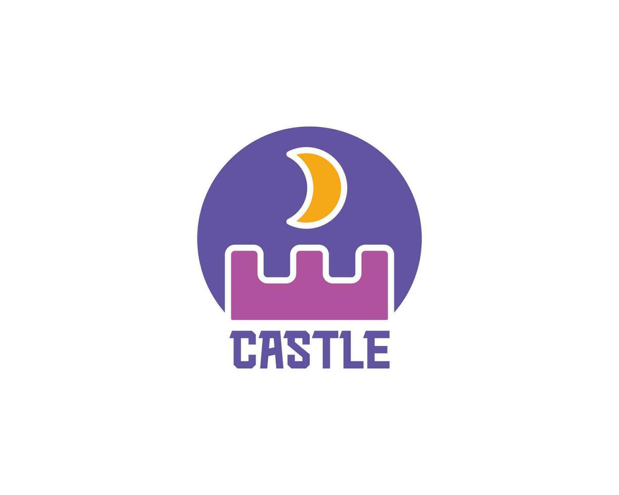 Château bâtiment symbole logo illustration vecteur