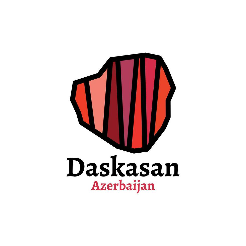Azerbaïdjan carte pays dakasan, vecteur illustration Azerbaïdjan carte daskasan