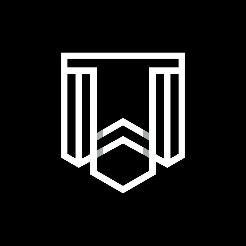 lettre w bouclier logo conception, combinaison de le lettre w avec une bouclier, industriel et affaires vecteur logo pour votre entreprise