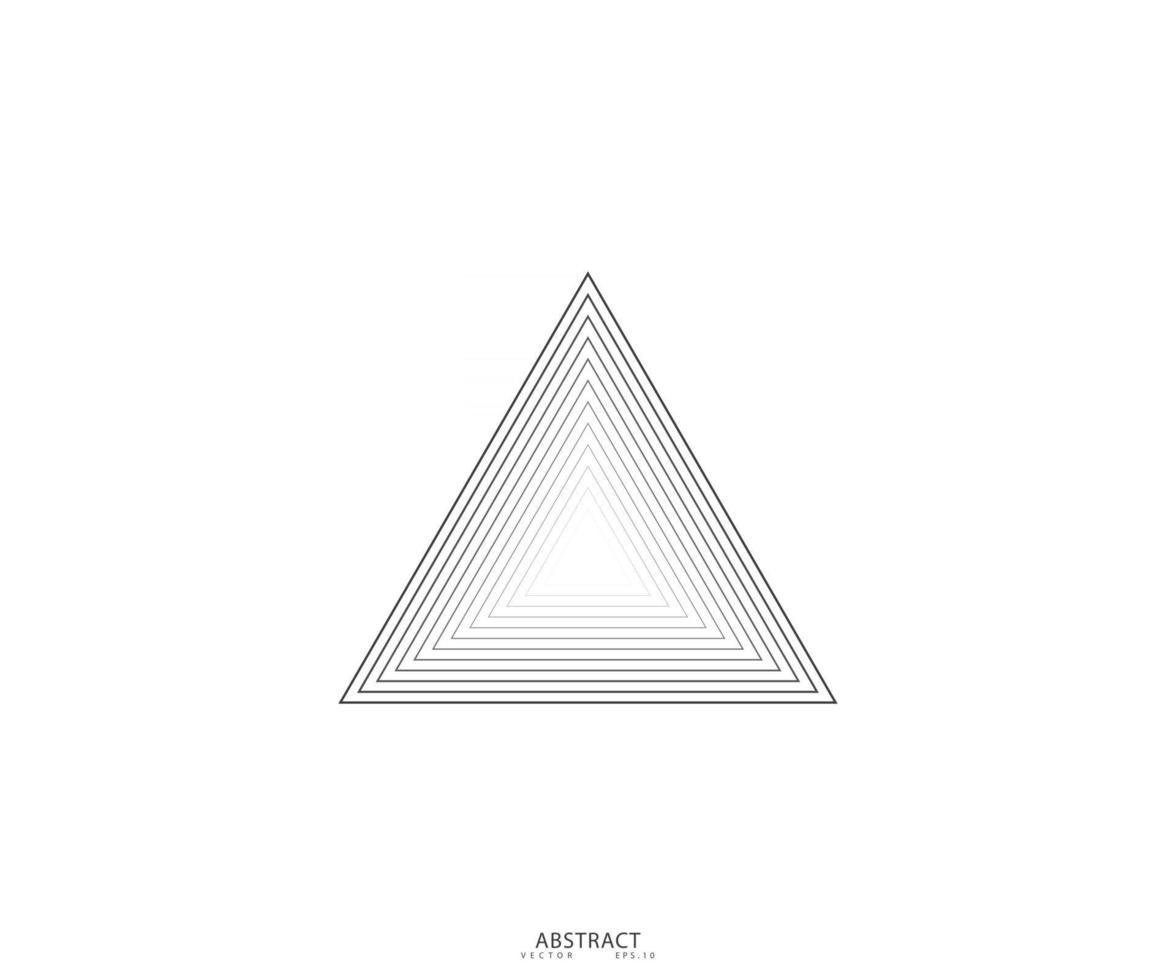 conception de ligne de triangle, forme de pyramide vecteur