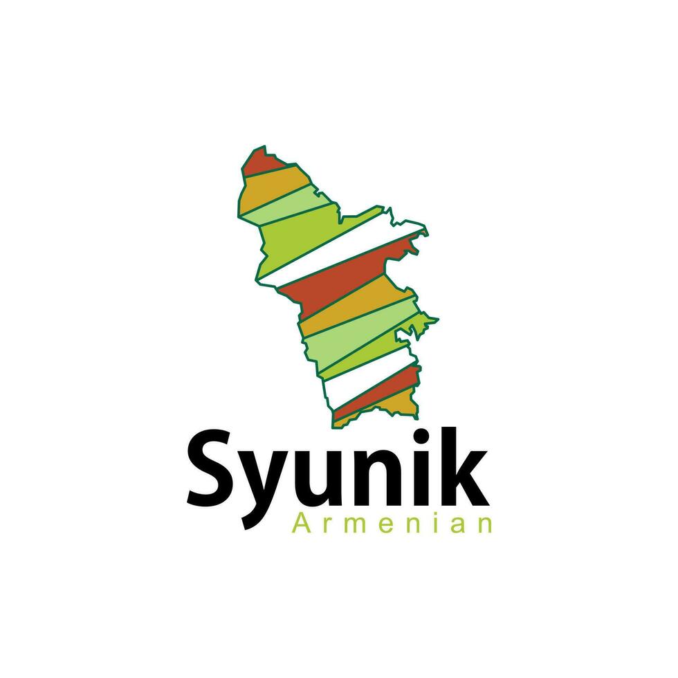 syunik Etat et Régions carte, emplacement carte de arménien Province de syunik vecteur