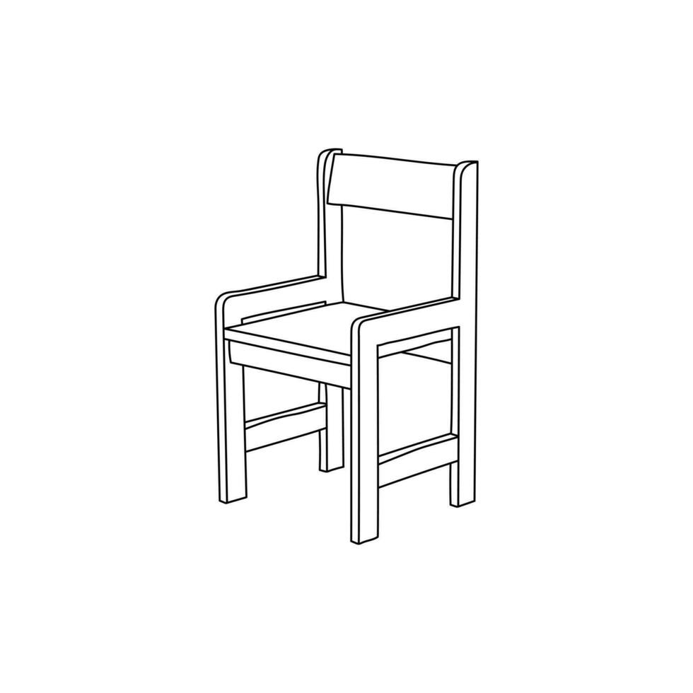 moderne et classique en bois chaise vecteur illustration, logo pièce décoration, intérieur, et meubles, graphique élément illustration modèle conception.